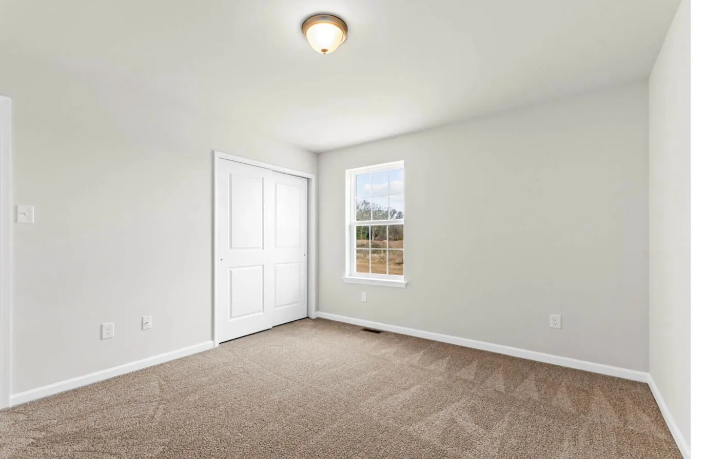 Chelsea 2-car garage model secondary bedroom with closet — new construction South Jersey