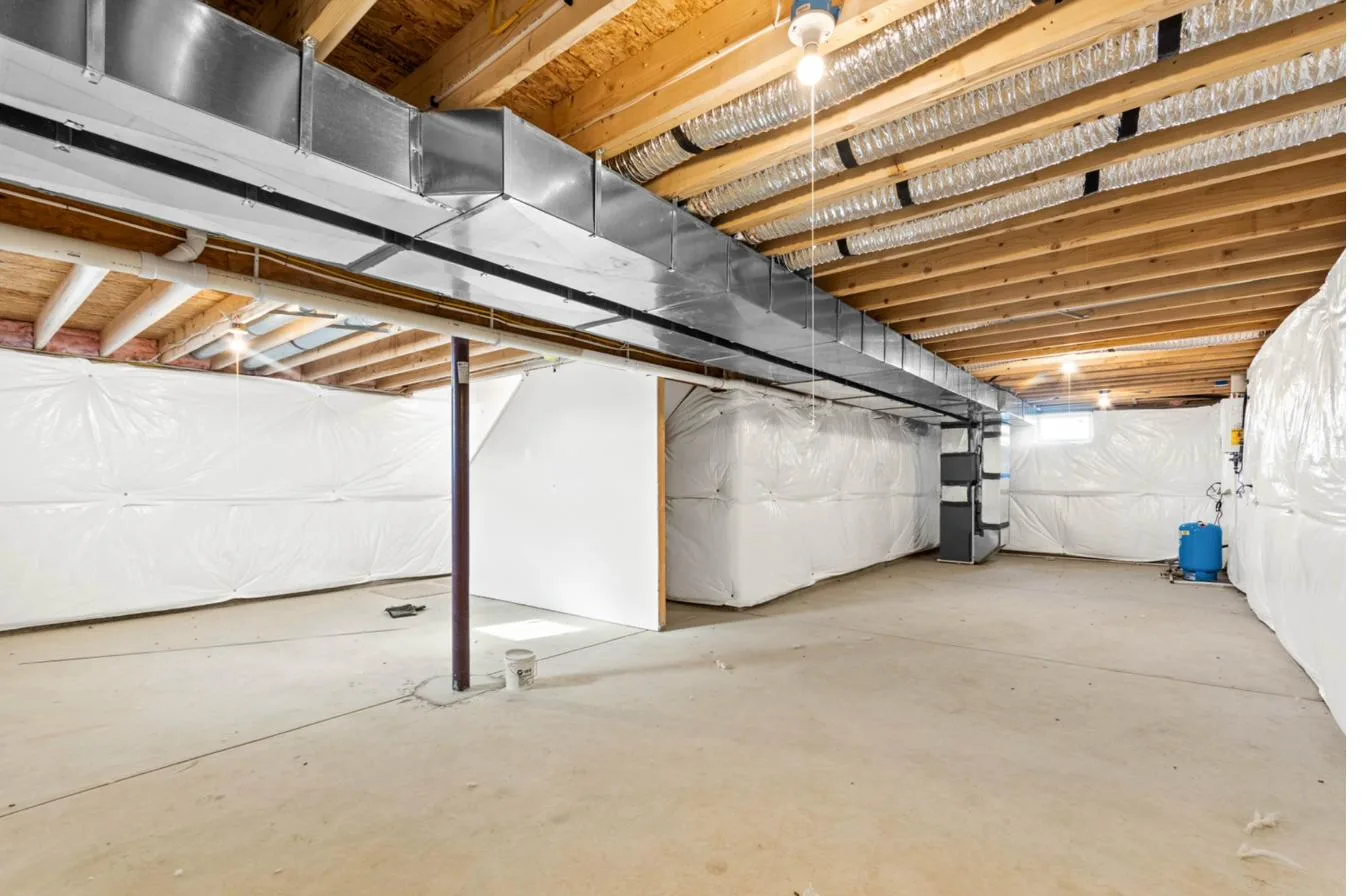 Chelsea 2-car garage model full unfinished basement alternate view — new construction South Jersey