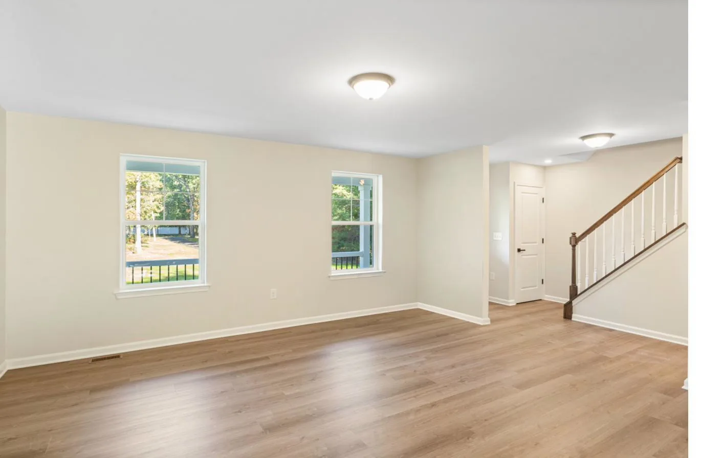 Isabella 1-car garage model living room — new construction South Jersey