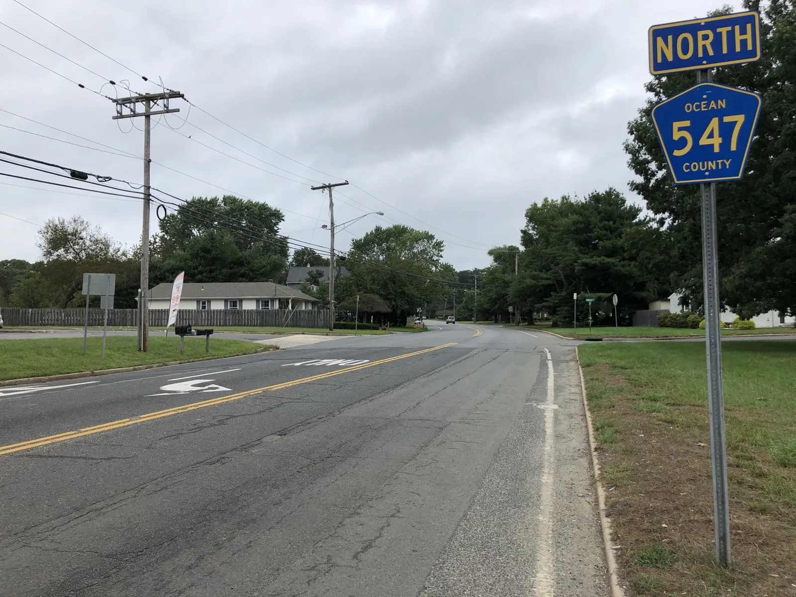 A residential road through Jackson Township, Ocean County